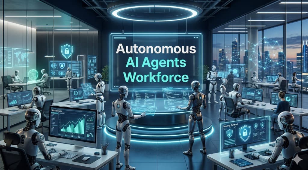 BuzFind's 25 AI SEO agents working together to optimize a small business website